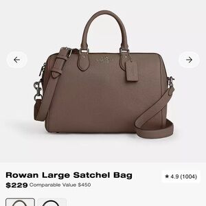 Coach Taupe Leather Satchel